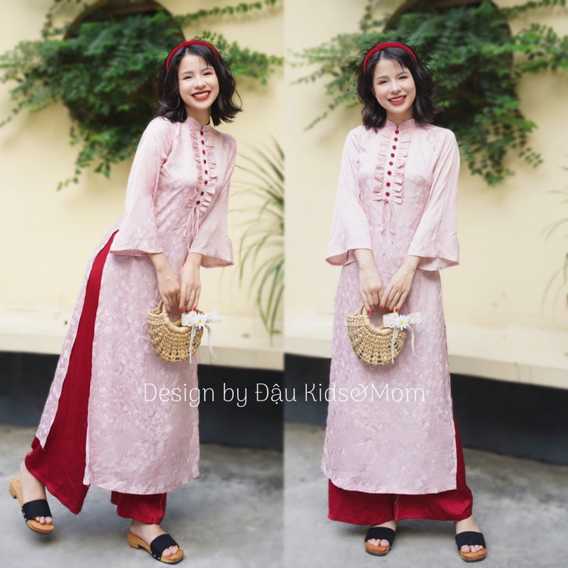 Áo dài Như Ý - Set áo dài lụa gấm cho mẹ và bé gái diện Tết và Trung Thu 9 主图 06 7