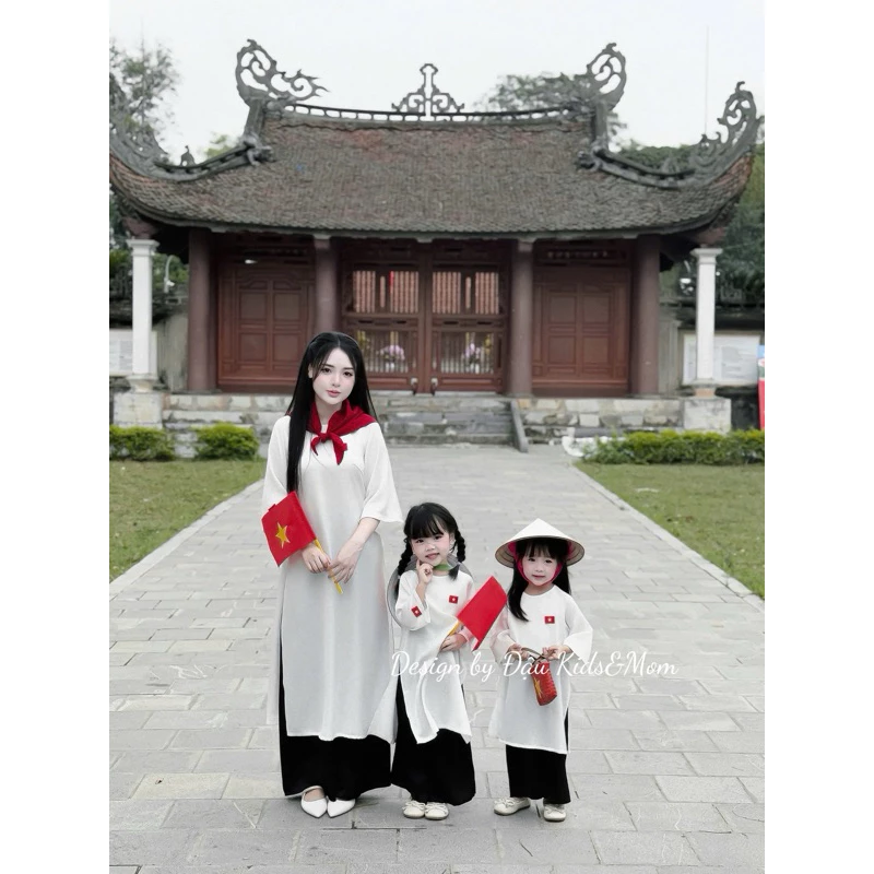 Áo Dài Trắng Cổ Điệu – Lụa Cao Cấp Cho Bé | Cực Mềm Mịn – Lên Form Siêu Đẹp 10 vn 11134207 7ra0g m90ghi2eq3ica6