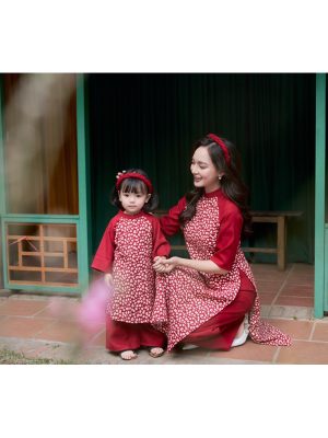 Sét Áo Dài Truyền Thống Cho Bé Gái (8- 32kg)Chất Liệu Thô Cà Bông Phối Tex Nhung 3 images upload woo2Fcb1f7459be4b493717644baf8e6426b3