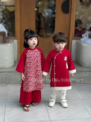 Sét Áo Dài Truyền Thống Cho Bé Gái (8- 32kg)Chất Liệu Thô Cà Bông Phối Tex Nhung 6 images upload woo2Ff3967edeefb55bff0de7b2e35be32a48