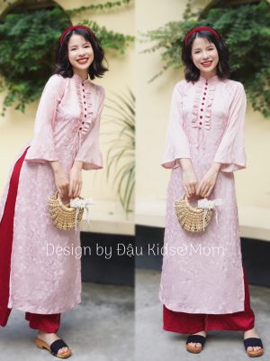 Áo dài Như Ý - Set áo dài lụa gấm cho mẹ và bé gái diện Tết và Trung Thu 5 images upload woo2F853d801f06e91018feadb0a10b532afd