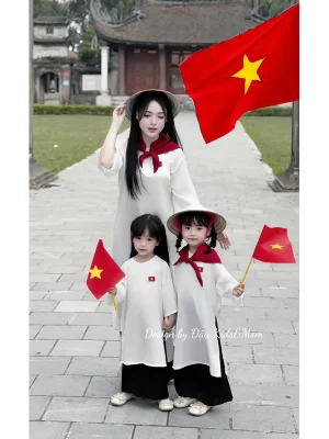 Áo Dài Trắng Cổ Điệu – Lụa Cao Cấp Cho Bé | Cực Mềm Mịn – Lên Form Siêu Đẹp 5 vn 11134207 7ra0g m90ggyjlal386b