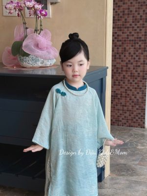 Áo dài Thiên Thanh - Set áo dài cặp cho bé trai, bé gái chất liệu lụa gấm 4 images upload woo2F051afc960f5b82d99cf98ad4f8604b53